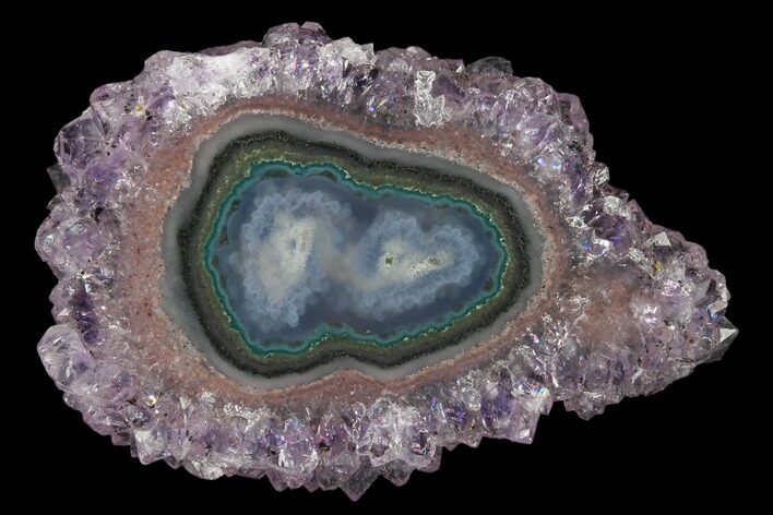 Amethyst Stalactite Slice - Uruguay #138743